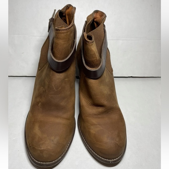 Preloved Madewell leather Lonny Boots Distressed Leather Sz 8 brown A0550 $238 - Picture 2 of 9